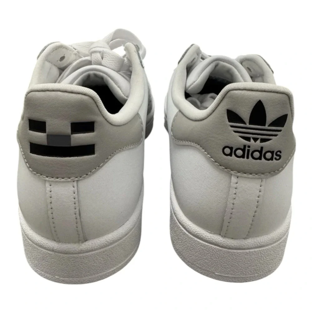 Adidas Minecraft Unisex Kids White Grey JP8082 Superstar II J Size 6.5 / 8W